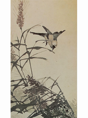 任伯年 《芦花小鸟》