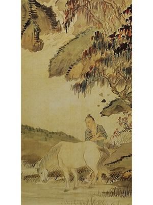 吴观岱 《秋溪饮马》