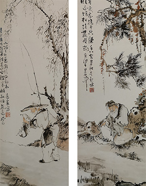 吴观岱 《田园乐趣》四条屏