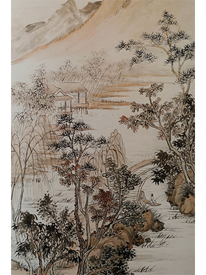吴观岱 《放艇高咏图》