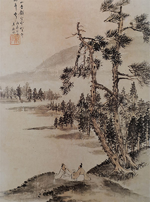 吴观岱 《长松空云图》