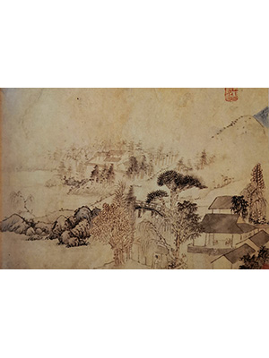 石涛 《村居图》
