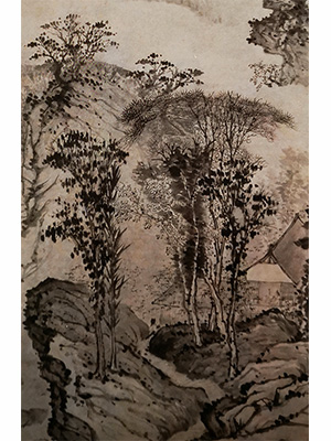 石涛 《山窗研读图》