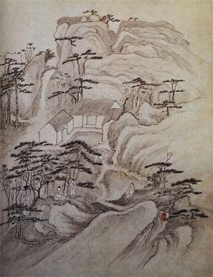 石涛 《黄山松坳》