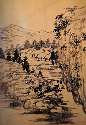 石涛 《山后村庄》