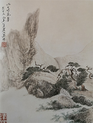 吴历 《烘日晴岚》