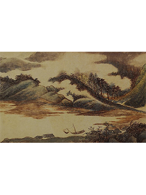 吴历 《山中苦雨》卷