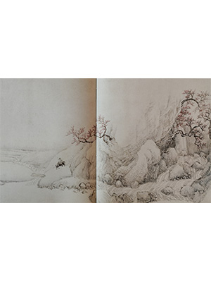 王翚 《春来遍是桃花水》卷