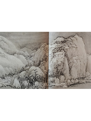 王翚 《巨嶂雪国》卷
