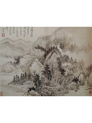 王翚 《溪桥烟树》