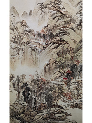 王翚 《虞山枫林》
