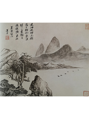 吴历 《众渔归已尽独自渡横塘》