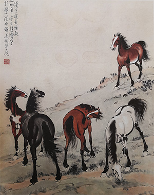 徐悲鸿 《五马图》