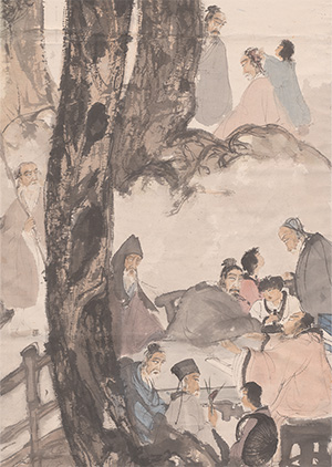 傅抱石 《九老图》