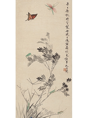 于非闇 《新秋晴窗图》
