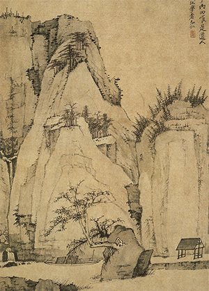 弘仁 《林泉春暮图》