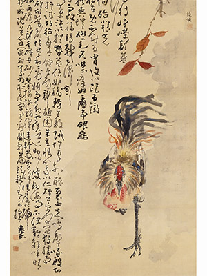 黄慎 《雄鸡图》