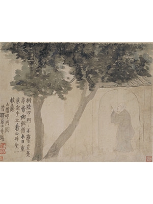 金农 《山僧叩门图》