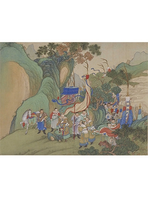 冷枚 《晋文公结履》