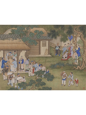 冷枚 《文王发仓图》