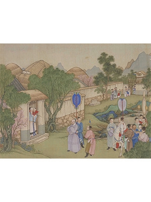 冷枚 《庞参见任棠》