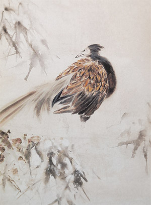 苏卧农 《雪雉图》
