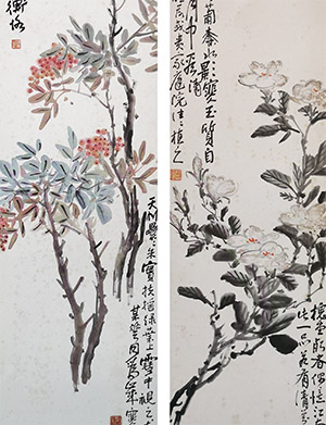 陈师曾 《花卉条屏》四帧