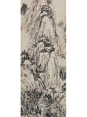 陈师曾 《焦墨山水》