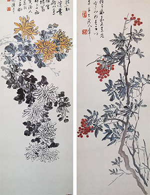 陈半丁 《花卉条屏》