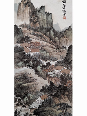 萧谦中 《溪山访友图》