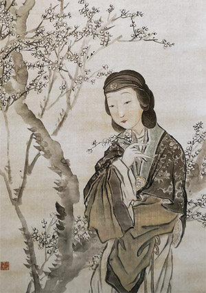 任熊 《梅花仕女》