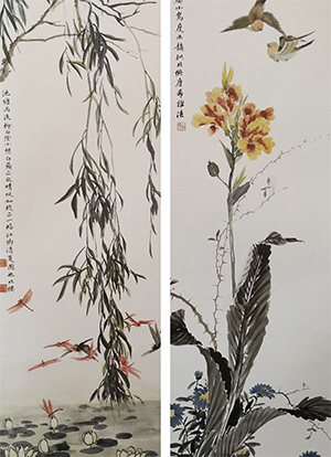 金城 《花鸟条屏》四帧