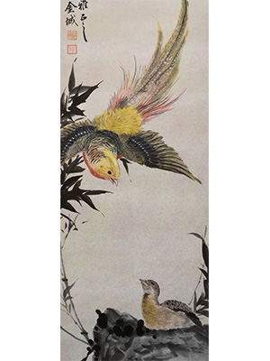 金城 《鸣禽图》