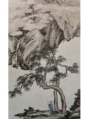 金城 《松下观云》