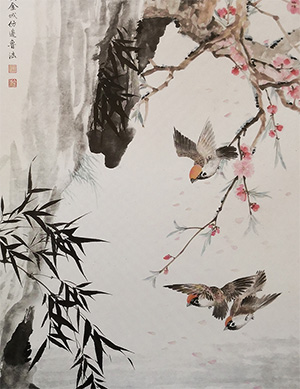 金城 《桃花麻雀》