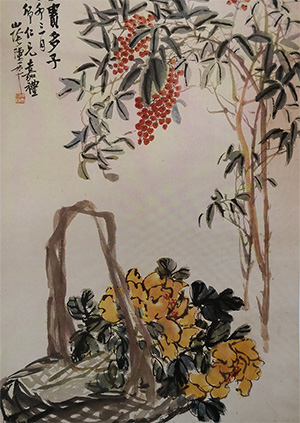 陈半丁 《富贵多子》