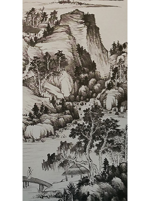 陈半丁 《碧水丹山映杖篱》