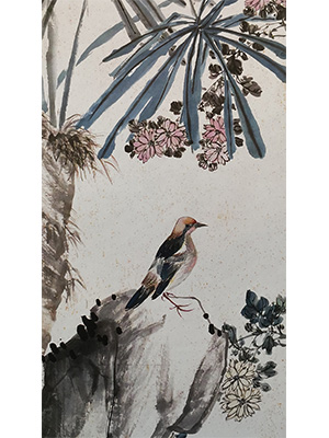 陈半丁 《红子秋树老黄花》