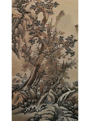 陈半丁 《秋树清溪》
