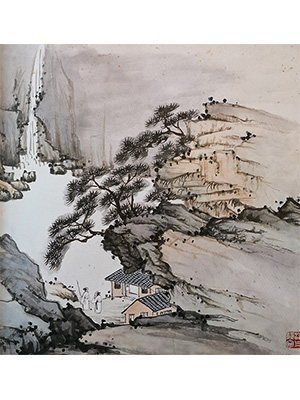 陈半丁 《松溪归隐》卷