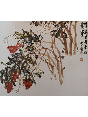陈半丁 《天竺子》