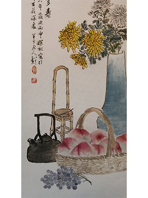 陈半丁 《和平多寿》