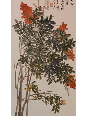 陈半丁 《岁寒结同心》