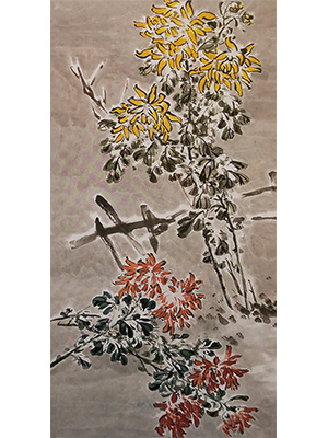 陈半丁 《雪中菊花》