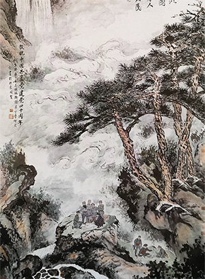 陈半丁 《长征会师图》