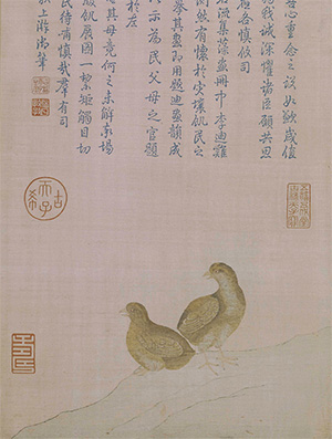 乾隆 《雏鸡待饲图》