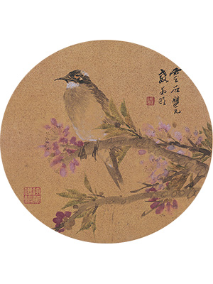 任伯年 《桃花白头翁》