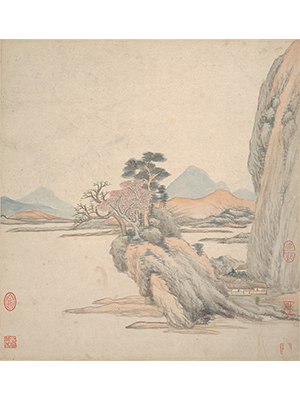 王鉴 《矶头秋色》