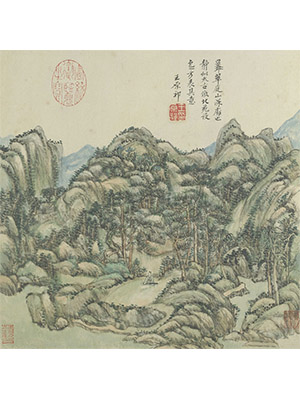 王原祁 《翠庭山深处》