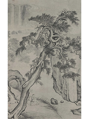 项圣谟 《坐听松风》